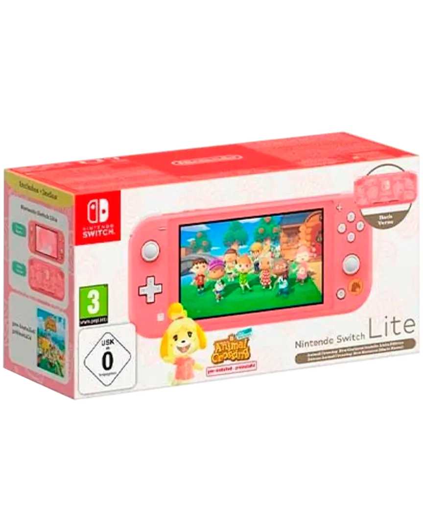 Nintendo Switch Lite Coral + Animal Crossing New Horizons Edición Especial