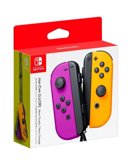 Mando JoyCon Morado Neón/Naranja Neón