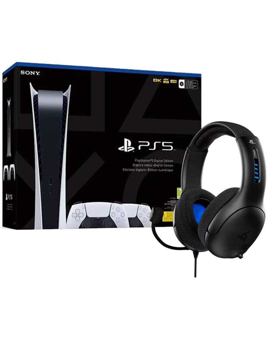PlayStation 5 Digital + 2 DualSense + Auriculares