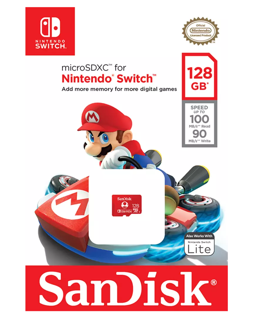 Tarjeta de Memoria MicroSDXC 128 GB para Nintendo Switch SanDisk