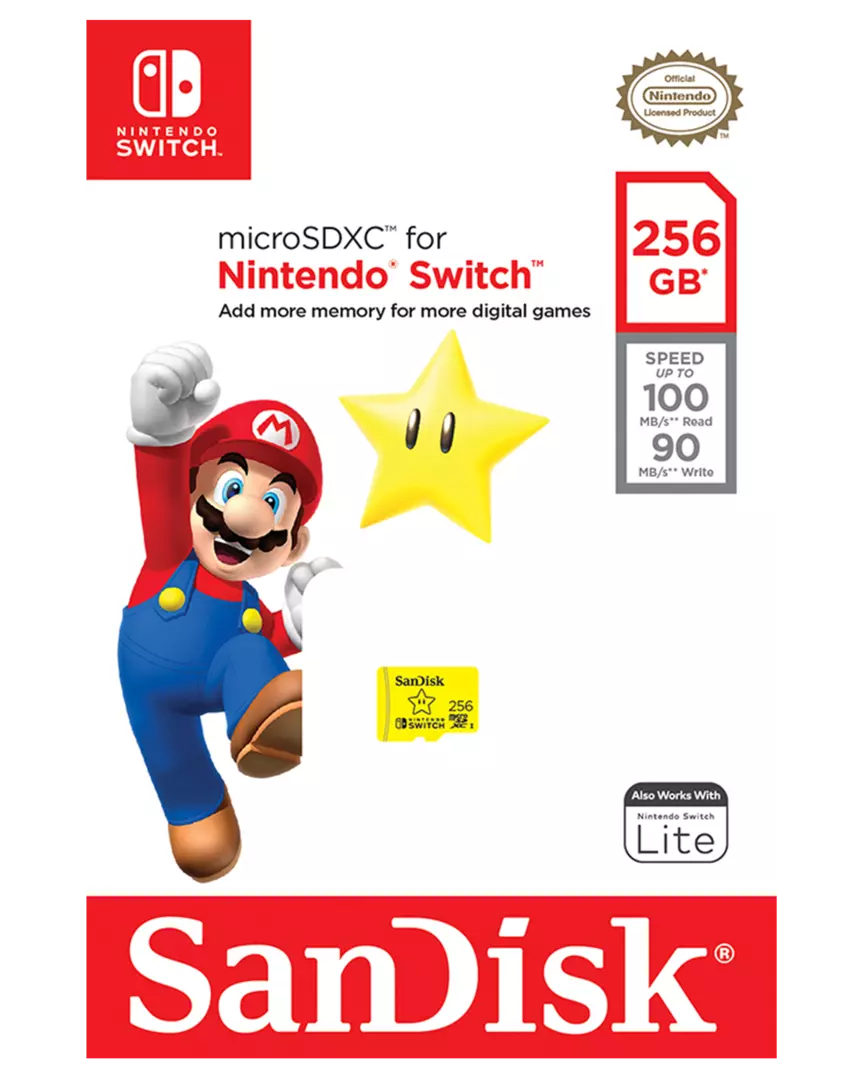 Tarjeta de Memoria MicroSDXC 256GB para Nintendo Switch SanDisk