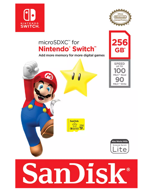 Tarjeta de Memoria MicroSDXC 256GB para Nintendo Switch SanDisk