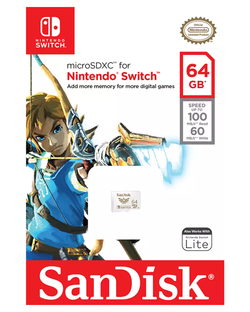 Tarjeta de Memoria MicroSDXC 64GB para Nintendo Switch SanDisk