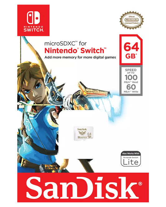 Tarjeta de Memoria MicroSDXC 64GB para Nintendo Switch SanDisk